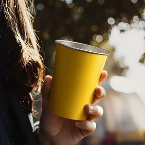 Vaso Minimalista Apilable con Logotipo Personalizado, 350ml/500ml, Taza de Café, Vino, Cerveza, Leche, Acero Inoxidable - Product Image 4
