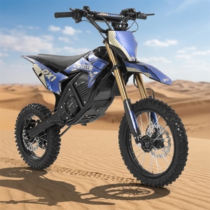 DX1 2026 Nueva Motocicleta Eléctrica Todoterreno de 1500W para Adultos, Diseño de Fibra de Carbono Azul, 40-60km/h, 48V - Product Image 1