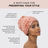 Bandeau de spa extra large antidérapant en velours doux et extensible avec logo personnalisé pour femmes, idéal pour les soins de la peau, le lavage du visage, le maquillage et les soins du visage (vente en gros)