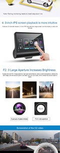 Bosstar 4 Zoll gleichzeitige Aufnahme drei Kameras 3 Objektive HD Auto-DVR Video Kamera Auto-<span class=keywords><strong>Dash</strong></span> 1080p Kamera für Universal-Auto - Product Image 4