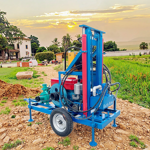 Foreuse hydraulique diesel portable de 200 m pour puits d'eau, machine de forage, plateformes de forage minières - Vente chaude - Product Image 1
