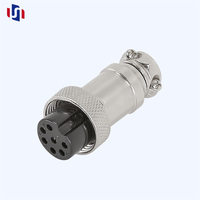 Connecteur d'aviation OEM personnalisé GX12 GX16 GX20 GX25 GX30 DIN 7P, femelle et mâle, en cuivre plaqué argent, avec vis, prise circulaire solaire