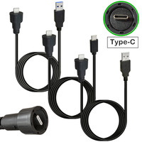 Cable USB 2.0/3.0 Tipo-A a Tipo-C Macho, Resistente al Agua y al Polvo IP67, con Conductor de Cobre Puro para Carga Rápida