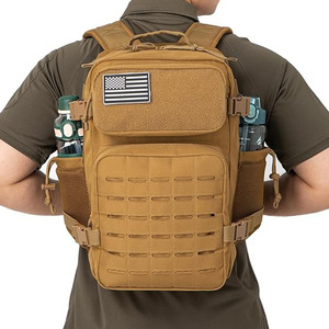 Tactical <b>Backpack</b> Outdoor Hiking Military Style Waterproof <b>Khaki</b> Unisex Camping Travel Mountaineering <b>Backpack</b> - Product Image 2