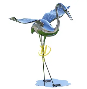 cruz escultura ao ar livre Suppliers-Personalizado scultura canais em metal grande animal do jardim de metal de aço inoxidável escultura de pássaro
