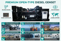 Groupe électrogène diesel à châssis ouvert avec démarrage à distance, triphasé, 500/700 kW, 2 MW, 1200/1250 kVA, 1500 kW/1600 kVA, 50/60 Hz, prix usine