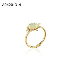 Anillo de moda Amy Amy chapado en oro con piedra natural en forma de sol estilo bohemio para mujer uso diario regalo joyería A0420 - Product Image 6