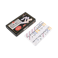 Meilleure vente JUXING Ensemble de dominos en plastique ivoire de haute qualité 50x25x8mm Divertissement multijoueur avec emballage magnétique en papier