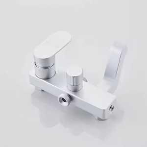 עיצוב מודרני גשם מקלחת סט שטח קיר אלומיניום רכוב מים חמים דפוס ריסוס רך מלוטש - Product Image 4