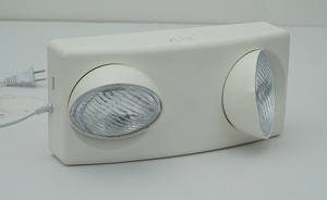 Luz LED de Emergencia de Doble Cabezal para Interiores/Exteriores, Interruptor de Luz de Emergencia de 3W, Plástico ABS Blanco, con Batería de Litio, Clasificación IP30, 3 Horas de Emergencia - Product Image 2