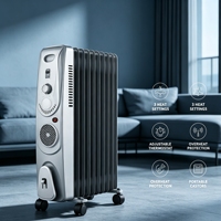 Radiator Oli Multifungsi dengan Kipas Turbo, Termostat yang Dapat Disesuaikan, Perlindungan dari Panas Berlebih, dan Penyimpanan Kabel