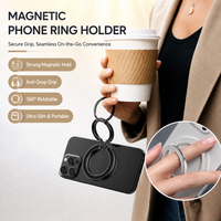 Fournisseur en gros d'accessoires pour téléphones : Support magnétique pliable pour smartphone avec anneau de maintien et support de doigt