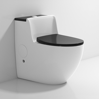 Inodoro blanco fácil de limpiar con sifón de chorro de Wc de una pieza de cerámica coloreada