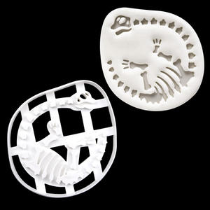 قالب بلاستيكي منقوش على شكل هيكل عظمي لديناصور من سلسلة الجوراسي 494، قالب لصنع الكعك والبسكويت - Product Image 4