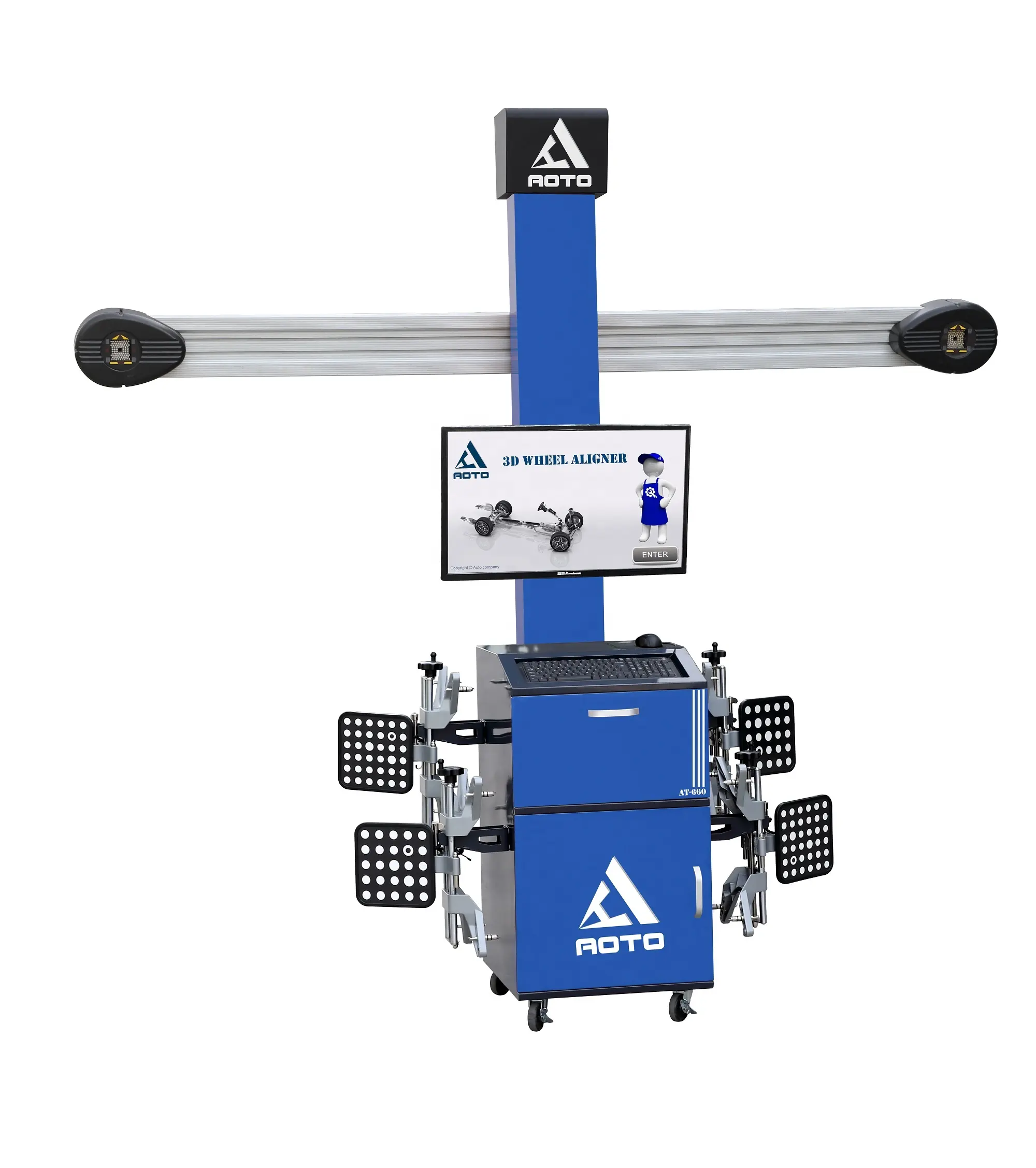 Máquina de alineación de ruedas 3d para coche, juego completo Popular, 2023, a la venta, AT-700