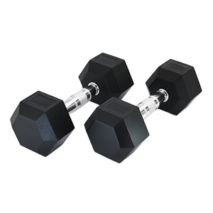 Excellent Quality Solid Iron <b>Dumbbell</b> Encased with Rubber Gym Exercise <b>Hex</b> <b>Dumbbell</b> Available at 2, 3, 4 & 5Kg and Upto 40kg - Product Image 1
