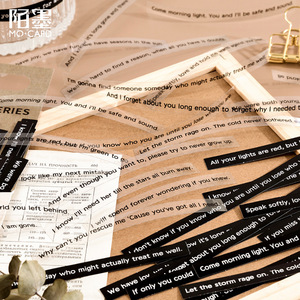 40 Pièces Série Life Excerpt Matériel Littéraire Autocollant Décoratif Texte Journaux Scrapbooking Autocollants DIY Arts and Crafts - Product Image 2
