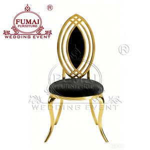 Chaise en acier inoxydable doré pour banquet de mariage, design moderne, pour hôtel et restaurant - Product Image 5