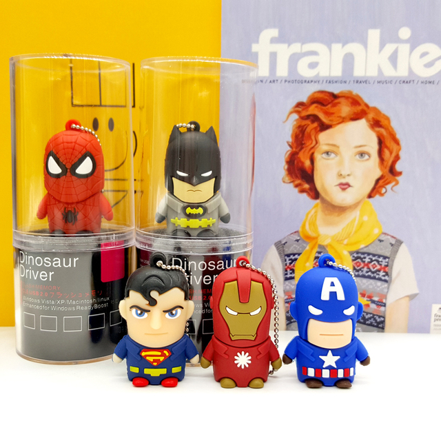 Cartoon Character Spiderman 8gb 16gb Usb Flash Drive 32gb Memory Stick 64gb 3.0 Memoria Usb