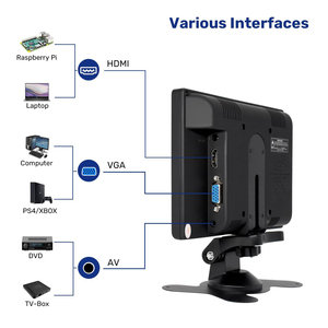 Mini Monitor HD VGA AV de 7 Pulgadas, Pequeño, 1024x600, TFT, Mini Monitor LCD TFT de 7 Pulgadas - Product Image 4