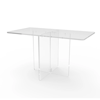 Meubles de luxe Table transparente, bureau, Table de Communion en plexiglas, grandes Tables à manger en acrylique