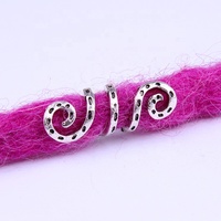 Breloques en alliage or et argent en gros pour dreadlocks, manchettes, perles, anneaux et accessoires de coiffure