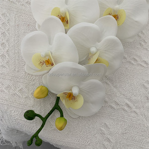 B-865 Orquídeas <span class=keywords><strong>Artificiales</strong></span> de Látex al Tacto Real, Color Blanco, para Centros de Mesa de Boda, Arco Decorativo, Venta al Por Mayor - Product Image 4