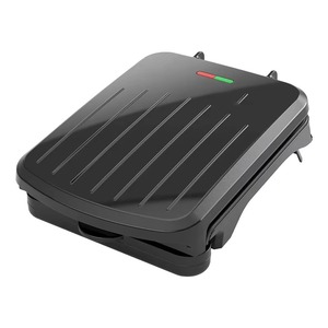 เตาปิ้งย่างไฟฟ้าเซรามิกแบบแผ่นเดียว George Foreman รุ่น Classic สำหรับ 2 ที่นั่ง พร้อมที่กดทำพานินี พื้นผิวเคลือบกันติด สำหรับใช้ในครัวเรือน สีดำ - Product Image 2