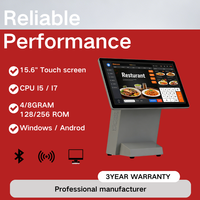 Système de point de vente Android 15,6 pouces OEM/ODM, caisse enregistreuse, processeur quadricœur, écran tactile, terminal de point de vente, construction métallique pour magasin de détail