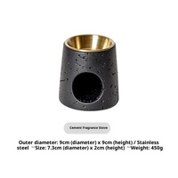 Brûleur d'encens créatif en ciment couleur unie écologique, diffuseur d'arômes d'huiles essentielles chinoises aromatiques au bois de santal, décoration d'intérieur