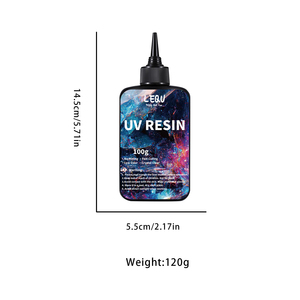 LEQU Happy And Fun 100g UV Resin <b>Glue</b> Transparent <b>Strong</b> Bond UV Adhesive for Resin Art Crafts Jewelry - Product Image 6