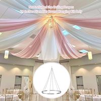 Décoration et fournitures de mariage : Kit de quincaillerie pour rideaux de plafond de mariage 30/60 cm, anneaux de suspension, support d'anneaux, kit de draperie suspendue