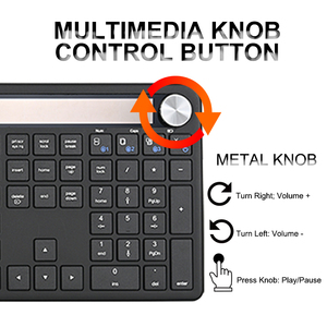 Teclado Solar Inalámbrico JOMAA de Tamaño Completo, Modo Dual, Delgado, Universal, USB Tipo-C, Capacitivo para PC, Laptop, <span class=keywords><strong>Mac</strong></span>, <span class=keywords><strong>Tablet</strong></span> - Product Image 5