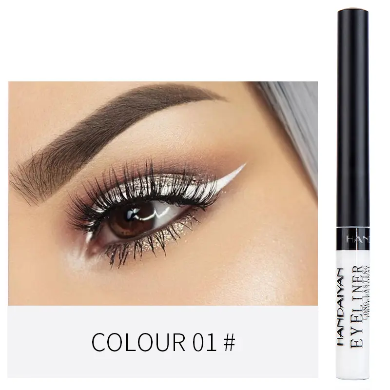 Oem/Odm Custom Logo Cosmetische Kleurrijke Uv Vloeibare Eyeliner Private Label Lange Slijtage Matte Eyeliner