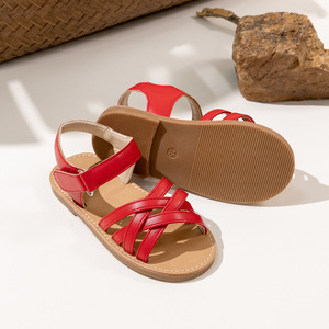 Sandales d'été en gros pour enfants, style coréen, à brides, à bout ouvert, avec fermeture auto-agrippante, pour filles - Product Image 3