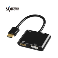 HDMI VGA HD 4K adaptör kablosu yerleştirme istasyonu için SIPU tip-c 2-in-1 dönüştürücü