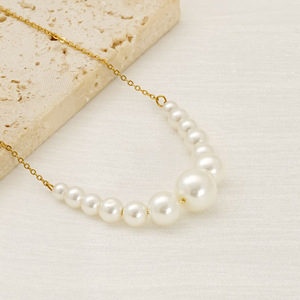 ZOGXIN Pearl Necklace Imitation Pearl Gold Chain Women's Choker Gift Jewelry - Product Image 2
