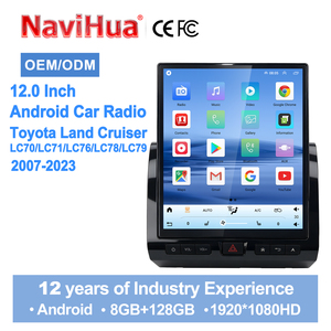 Autoradio Android Navihua 12 pouces avec écran tactile, navigation GPS, mise à niveau multimédia pour Toyota Land Cruiser LC70 LC71 LC76 LC78 LC7 - Product Image 1