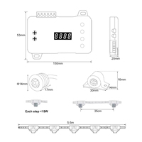 El más nuevo sistema de control de iluminación LED con sensor de escalera dinámico DC 12V 24V 10A para tira de luz