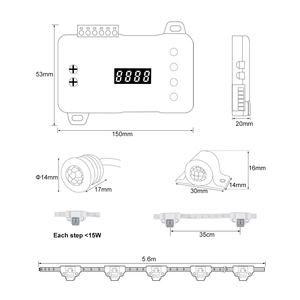 Newest DC 12V 24V 10A Dynamic <strong>Stair</strong> <strong>Sensor</strong> LED Lighting Control System for <strong>Light</strong> Strip - Product Image 4