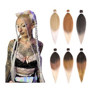 Vente en gros 24 "Extension <span class=keywords><strong>de</strong></span> cheveux crochet africain en fibre synthétique Yaki Twist noir brun boîte Jumbo cheveux <span class=keywords><strong>tresse</strong></span> <span class=keywords><strong>queue</strong></span> <span class=keywords><strong>de</strong></span> <span class=keywords><strong>cheval</strong></span> - Product Image 4