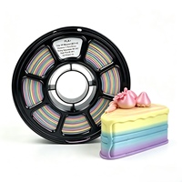 Filament PLA Plus Soie Arc-en-ciel Zorvant 3D 1,75 mm pour Imprimante 3D, Alimentation Fluide, 240°C, pour Modèles Artistiques FDM, Vente en Gros