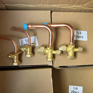 Chất Lượng Cao Ngoài Trời Brass Điều Hòa Không Khí Các Bộ Phận 1/4 \ "3/8 \" 1/2 \ "5/8 \" Đồng Chia Dịch Vụ Van L Uốn Cong Gas Dừng <span class=keywords><strong>AC</strong></span> - Product Image 5