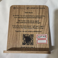 Support de Présentation en Bois Rustique pour Codes QR de Réseaux Sociaux et d'Applications de Paiement (Cash App), Idéal pour Entreprises, Bureaux, Décoration Intérieure et Affichage de Paiements