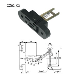 Interruptor de Seguridad Eléctrico Tipo Puerta CNTD Changde CZ93-K3, Interruptor de Límite de Potencia con Máximo de 10A Corriente - Product Image 1