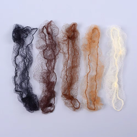 Lot de 100 filets à cheveux en nylon, cinq couleurs (noir, marron, café), invisibles, doux et élastiques