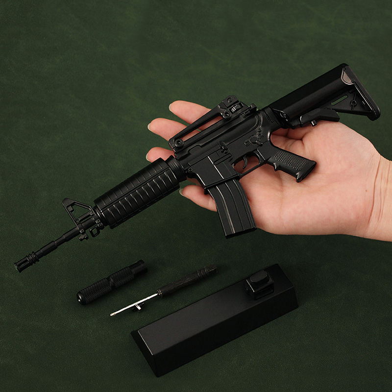 廉价逼真玩具枪金属模型28厘米玩具步枪模型枪1:3 AR15 M4A1