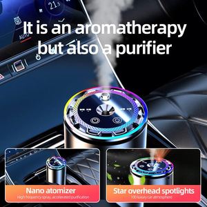 Diffuseur d'huiles essentielles aromathérapeutiques en métal, purificateur d'air, humidificateur à ciel étoilé, best-seller, pour voiture - Product Image 4