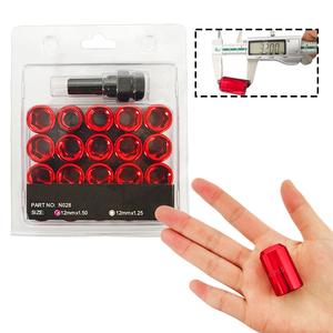 น็อตล้อสีแดง 20+1 ชิ้น พร้อมเครื่องมือติดตั้ง M12x1.5 ดีไซน์หัวหกเหลี่ยมสำหรับงาน DIY ง่ายๆ - Product Image 6