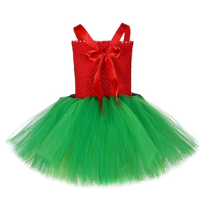 Vestido tutú de <span class=keywords><strong>elfo</strong></span> rojo y verde, Cosplay para <span class=keywords><strong>Navidad</strong></span> y cumpleaños, tul hinchado, disfraces de juego para niños - Product Image 3